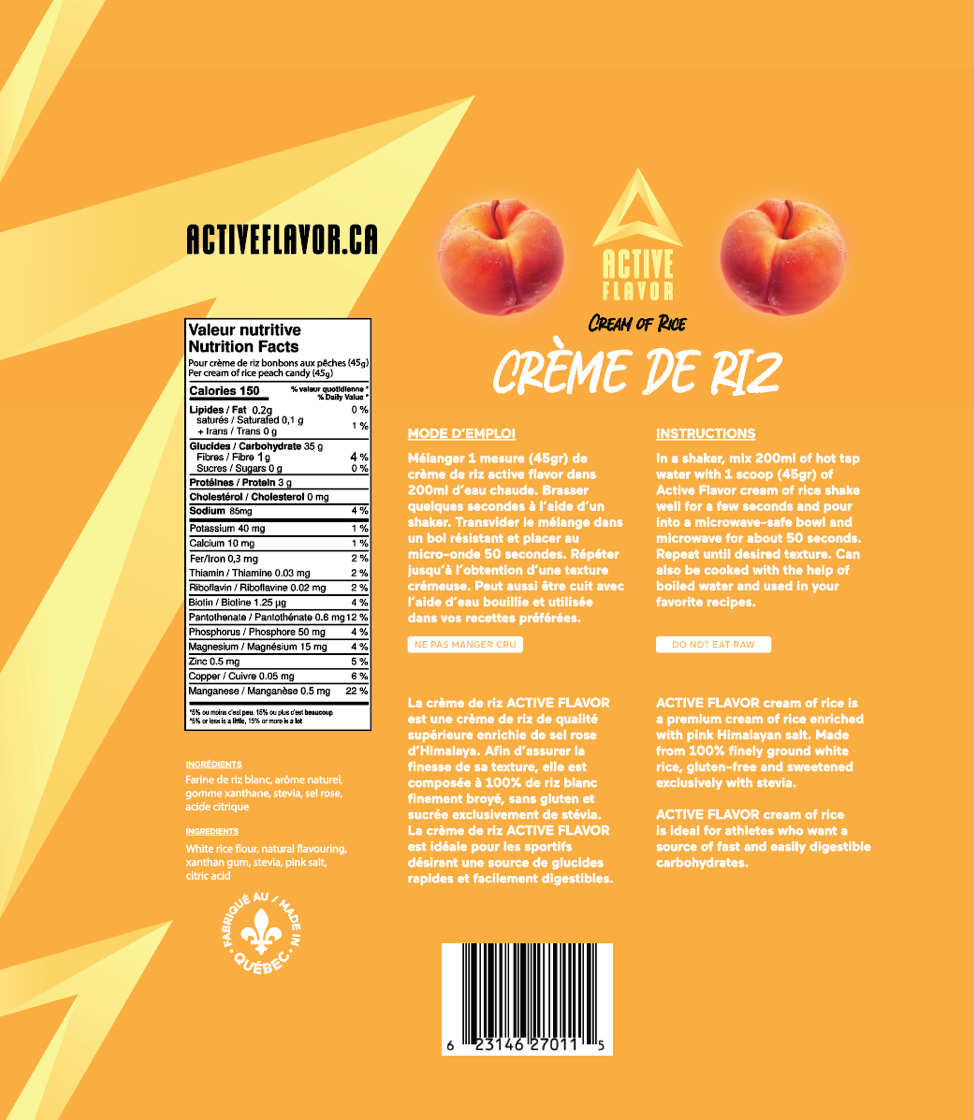 ACTIVE FLAVOR - CRÈME DE RIZ (1,5 kg)